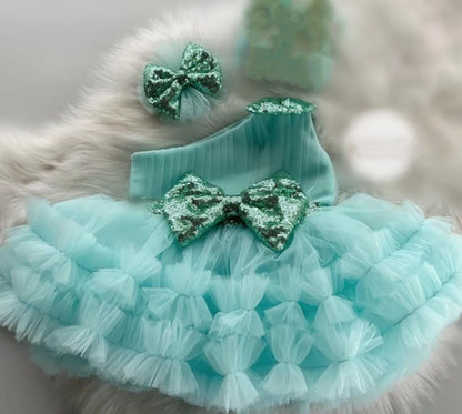 Baby/Kid Girls Shiny Sequins Tutu Party Gown with Headbow childrensterritory