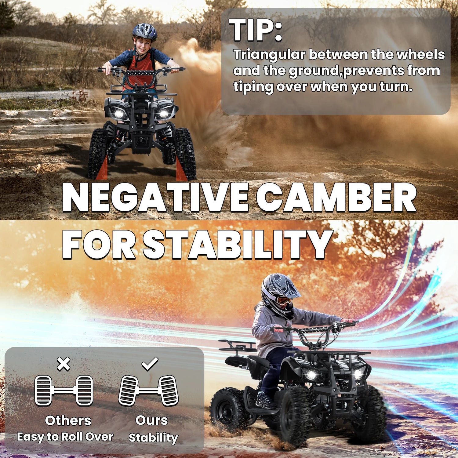 36V Powerful Off-Road Electric Four-Wheeled ATV for Kids childrensterritory
