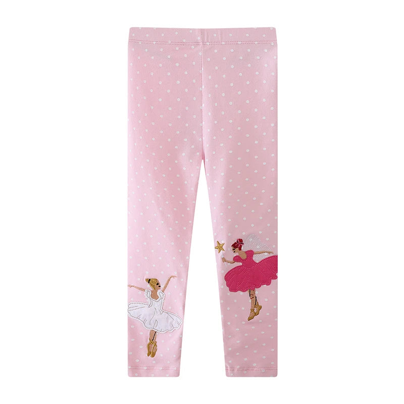 Girls Cartoon Print Colorful Summer Leggings childrensterritory