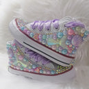 Mother-Daughter Matching Handmade Rhinestones Bling Sneakers