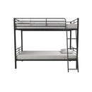 Convertible Twin Over Metal Bunk Bed for Kids Room childrensterritory