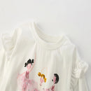 Long Sleeve Cartoon Print 2Pcs Clothing Sets for Girls childrensterritory