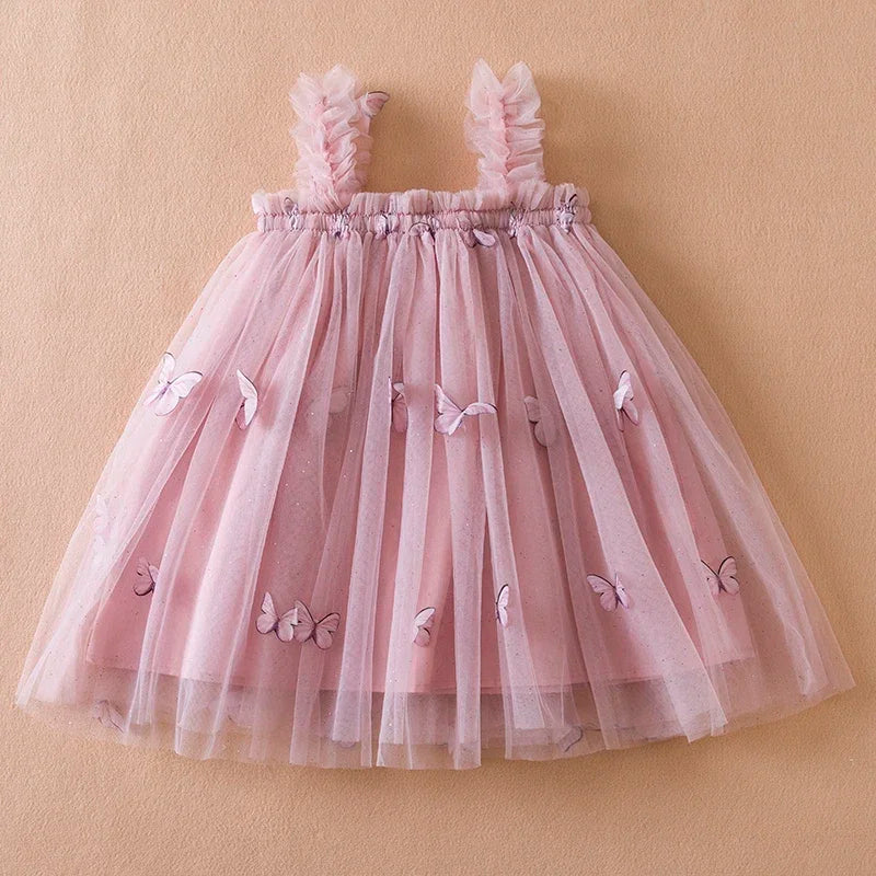 Baby Girl Butterfly Sequins Tulle Summer Sweet Outfits childrensterritory