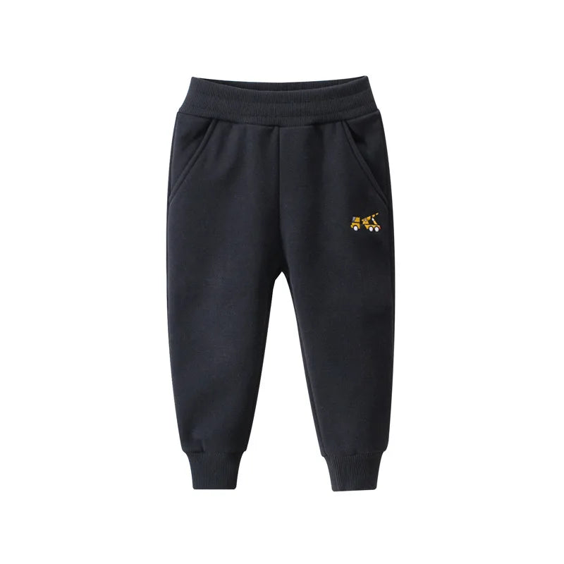 Kids Plus Thick Velvet Warm Sports Pants for Boys and Girls childrensterritory