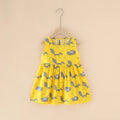 Kids Girls Cartoon Pattern Summer Party Dresses