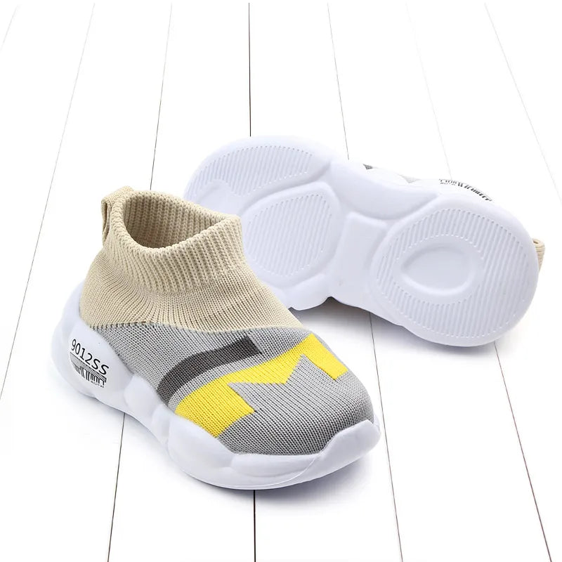 Kids Soft Cotton Slip-on Rubber Sole Walking Shoes childrensterritory