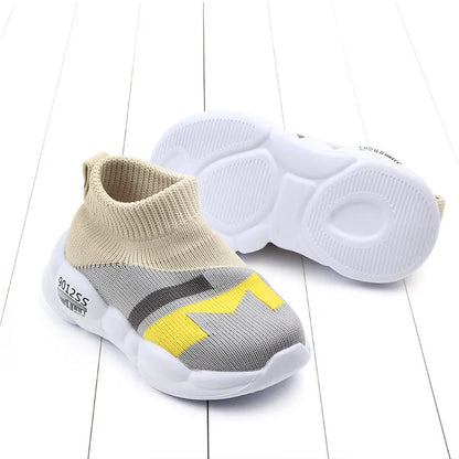 Kids Soft Cotton Slip-on Rubber Sole Walking Shoes childrensterritory