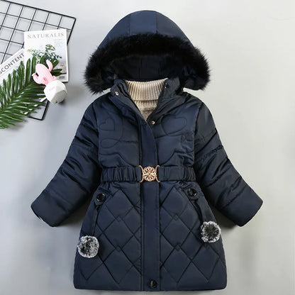 Kids Girls Winter Thicken Coat/Snow Hoodie Jacket
