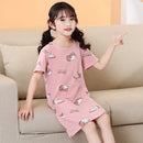 Kids Girls Unicorn Cartoon Design Soft Cotton Long Night Dresses
