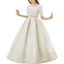 Baby/Kids Girls' A-Line Bow Sash First Communion Dress