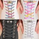 Colorful 1Pair Elastic Lace Shoelaces with Diamond Buckle childrensterritory