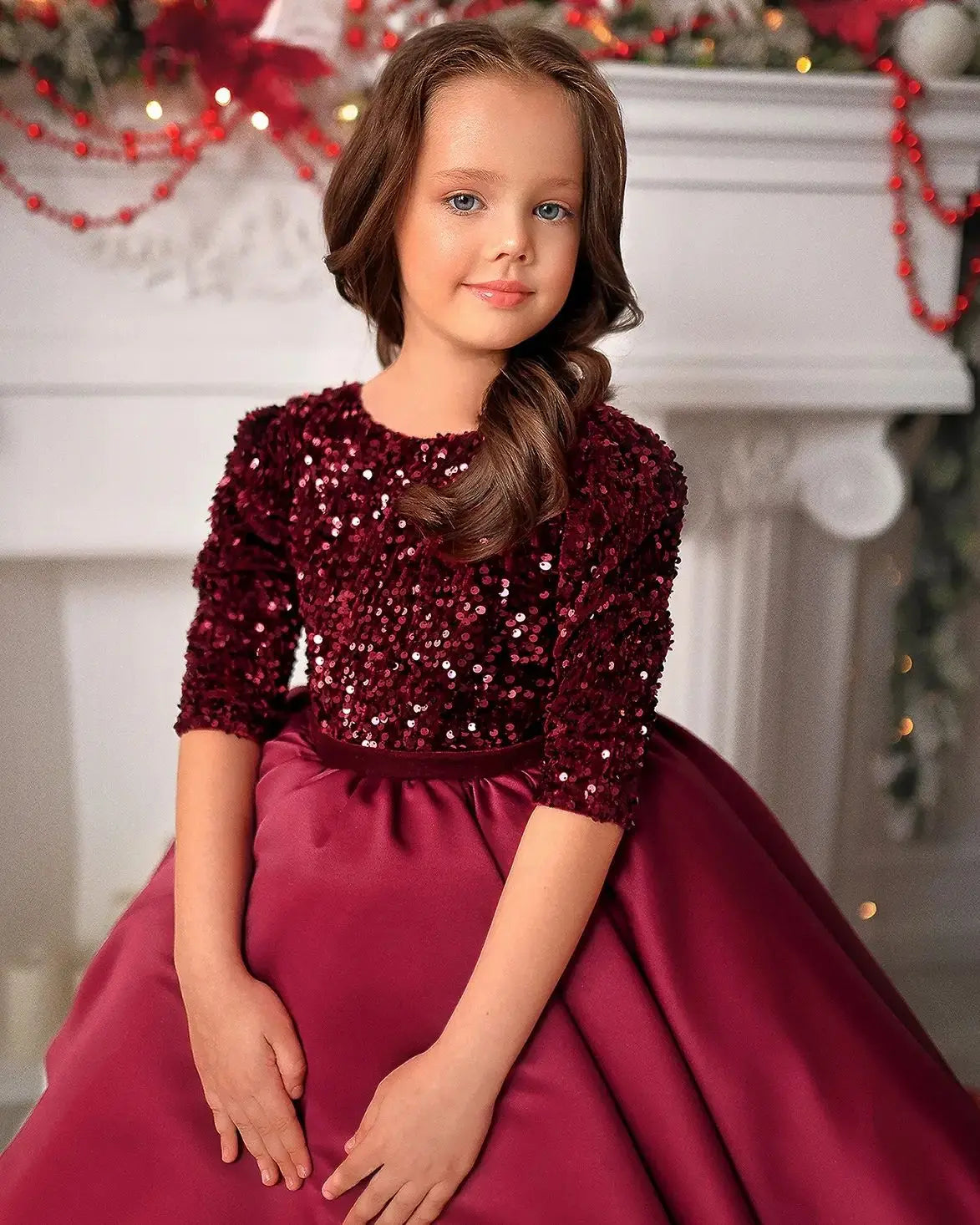 Baby/Kids Girls Glitter Black Princess Birthday Dress
