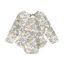 Floral Print Long Sleeve Kid Girl Beachwear Swimsuit childrensterritory