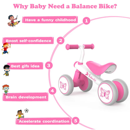 Pedalless Baby Balance Learning Bike with Sil childrensterritory