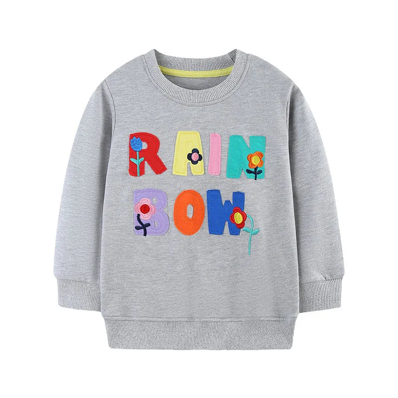 Various Cartoon Design Little Girls' Long Sleeve Sweatshirts