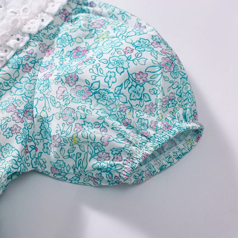 Little Girls Cartoon Embroidered Design Summer Dresses childrensterritory