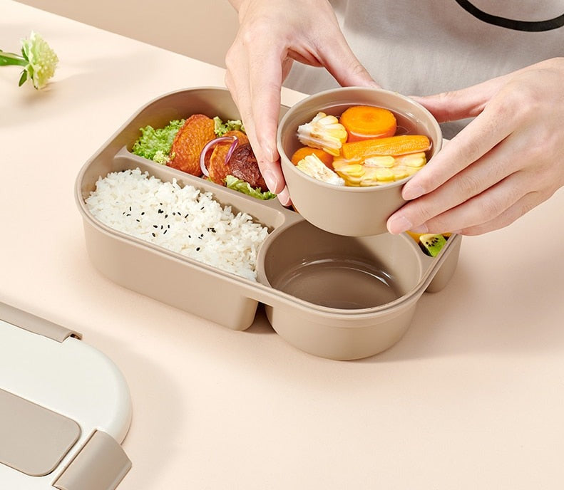 Kid Adult Leak-Proof Portable Lunch Box With Compartment childrensterritory