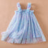 Baby Girls Sleeveless Rainbow Color Tulle Birthday Party Dresses childrensterritory