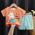 Little Boys Girls Cartoon Print Cotton Clothing Sets childrensterritory