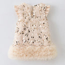 Kids Girls Bow Sequins Sleeveless TUTU Dresses