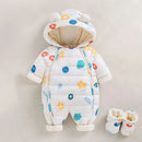 Newborn Thicken Hooded Autumn Winter Romper childrensterritory