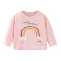 Kids Girls Lovely Flower and Fox Print Soft T-shirt childrensterritory