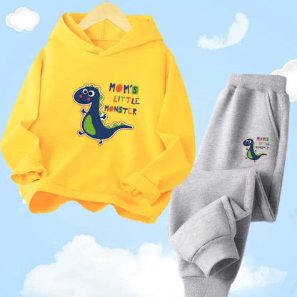 Kids 2pcs Dinosaur Printed Hoodie + Pants Set childrensterritory