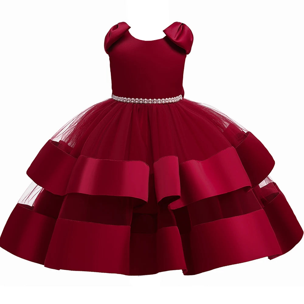 Bow Design Elegant Princess Tutu Dress For Girls childrensterritory