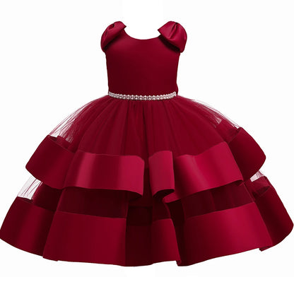 Bow Design Elegant Princess Tutu Dress For Girls childrensterritory
