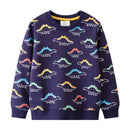 Kids Boys Luminous Dinosaur Design Cotton Sweatshirts