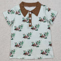 Kids Stylish Printed Boys Short Sleeves Polo T-Shirts for Summer childrensterritory