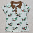 Kids Stylish Printed Boys Short Sleeves Polo T-Shirts for Summer childrensterritory