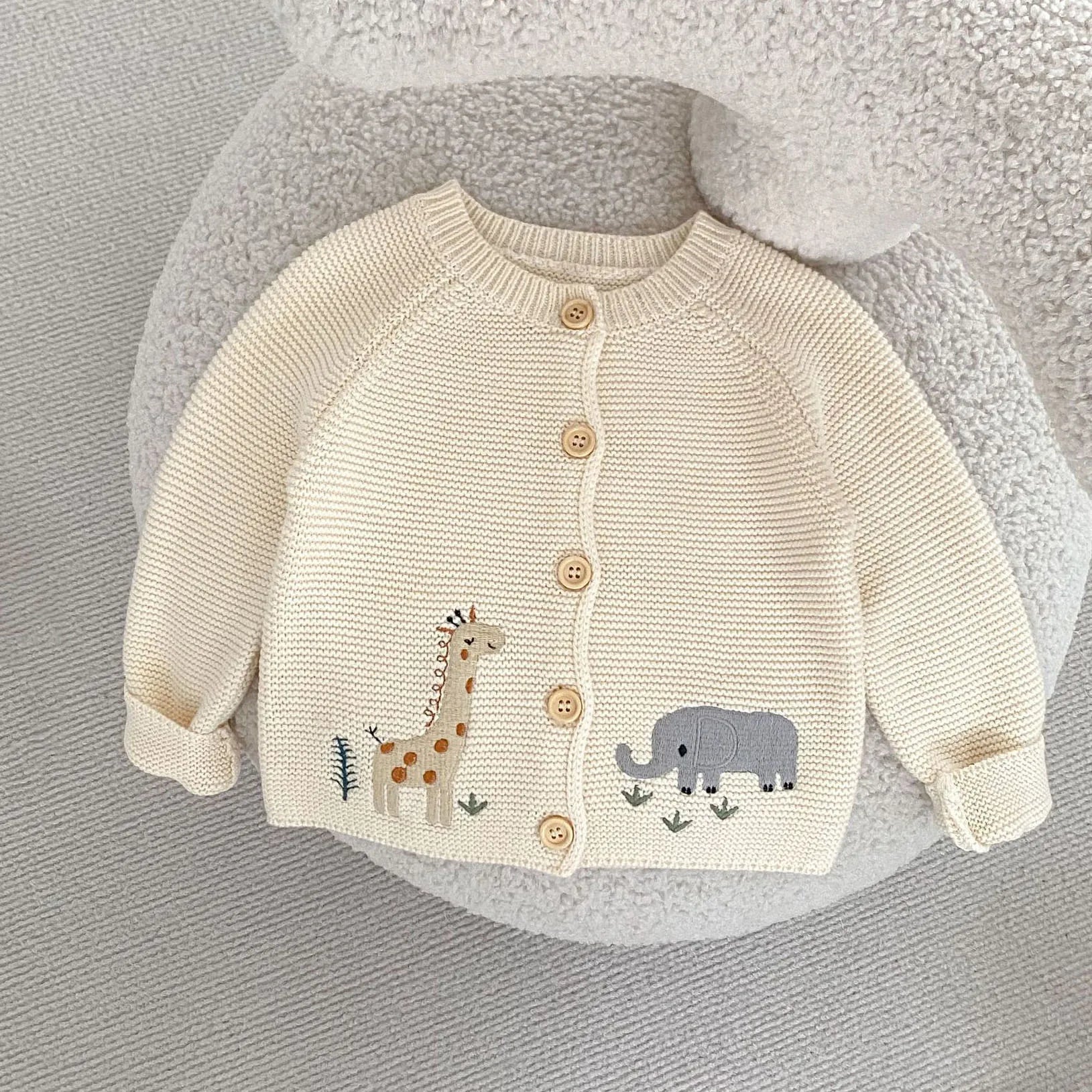 Round Neck Embroidery Design Sweater For Girls
