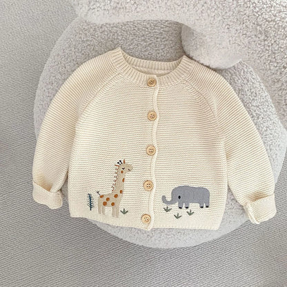 Round Neck Embroidery Design Sweater For Girls