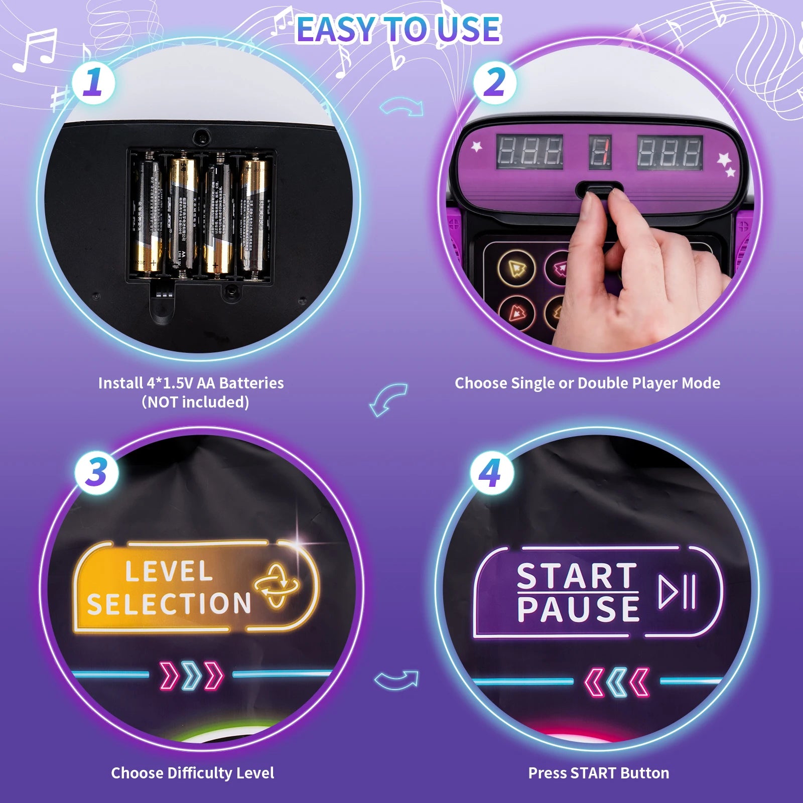 Kids Interactive Musical Floor Mat for Dance and Play Activities