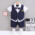 Boys' Casual  Bow Tie Design Summer Clothing Set
