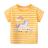 Rainbow Cartoon Unicorn Print Girls Summer T-Shirts childrensterritory