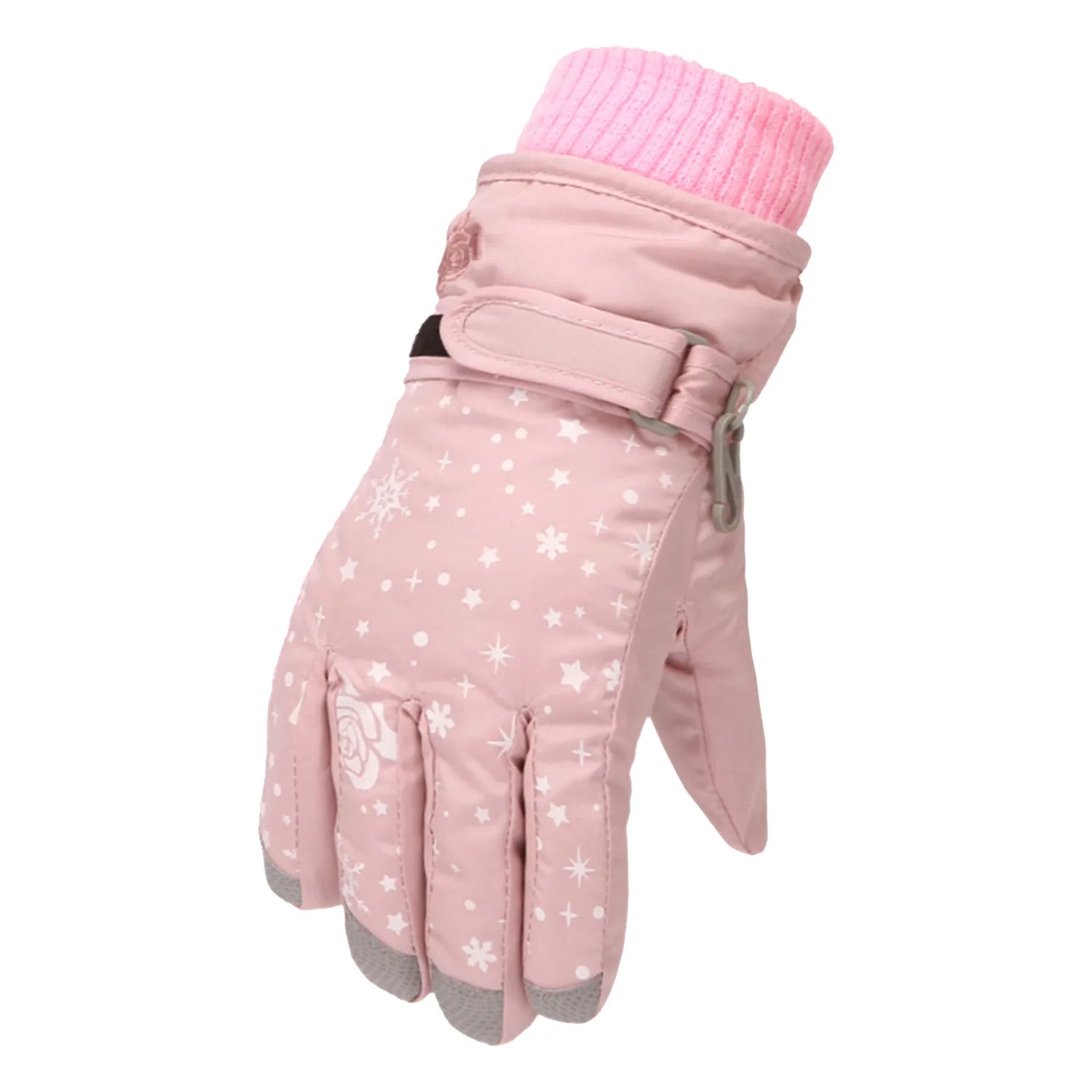 Kids Girls Thicken Warm Waterproof Skiing Gloves