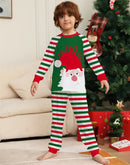 Santa Claus Striped Xmas Sleepwear For Whole Family