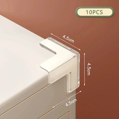 Self-Adhesive Silicone Furniture Corner for Baby: 10 Pieces