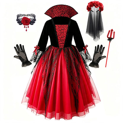Ghost Bride Kids Girls Costume For Purim Halloween Party