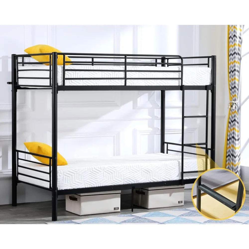 Metal Twin Bunk Beds for Kids/Teens/Adults with Stairs childrensterritory