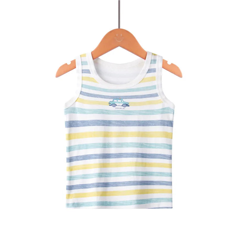 Kids Cotton Multiple Styles Camisole Vests For Summer childrensterritory