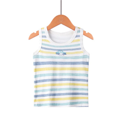 Kids Cotton Multiple Styles Camisole Vests For Summer childrensterritory