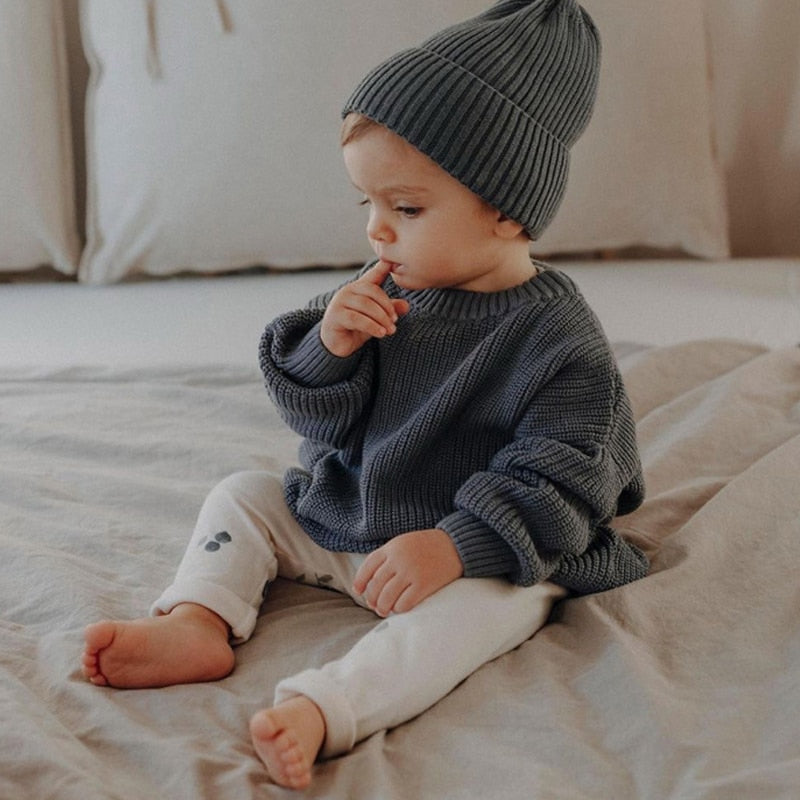 Baby/Kids Loose Round Neck Knitted Sweater Pullover childrensterritory