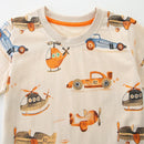 Kids Boys Cartoon Plane Design Summer Clothing Sets childrensterritory