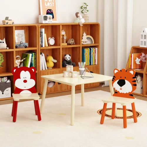 Kids Wooden Table and 2 Chairs Set/Art Desk