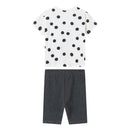 Girls Cute Panda Cartoon Design Summer Clothing Set childrensterritory