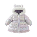 Little Girls White Duck Down Casual Warm Outdoor Parka childrensterritory
