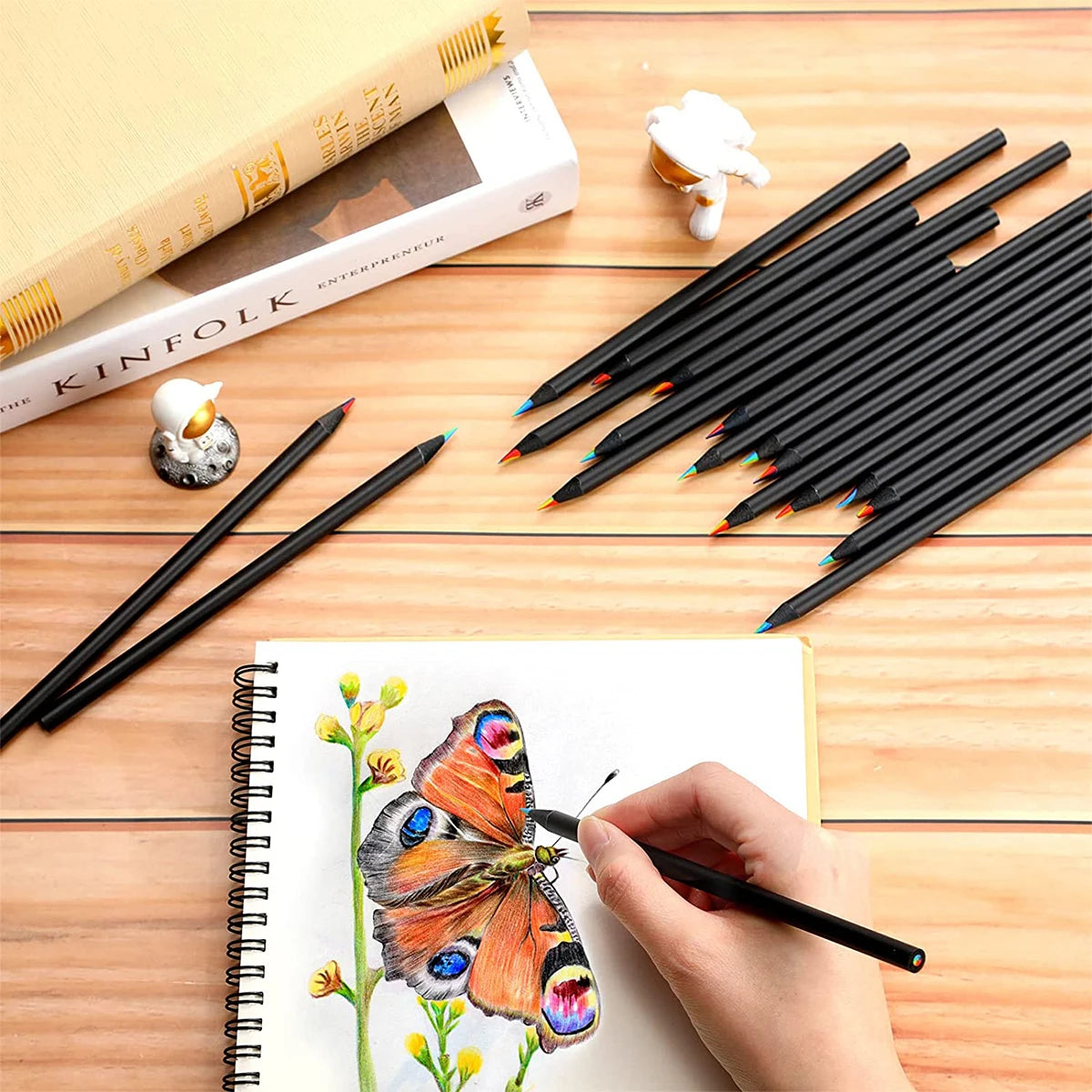 10 Pcs 7-in-1 Rainbow Drawing Pencil for Kids